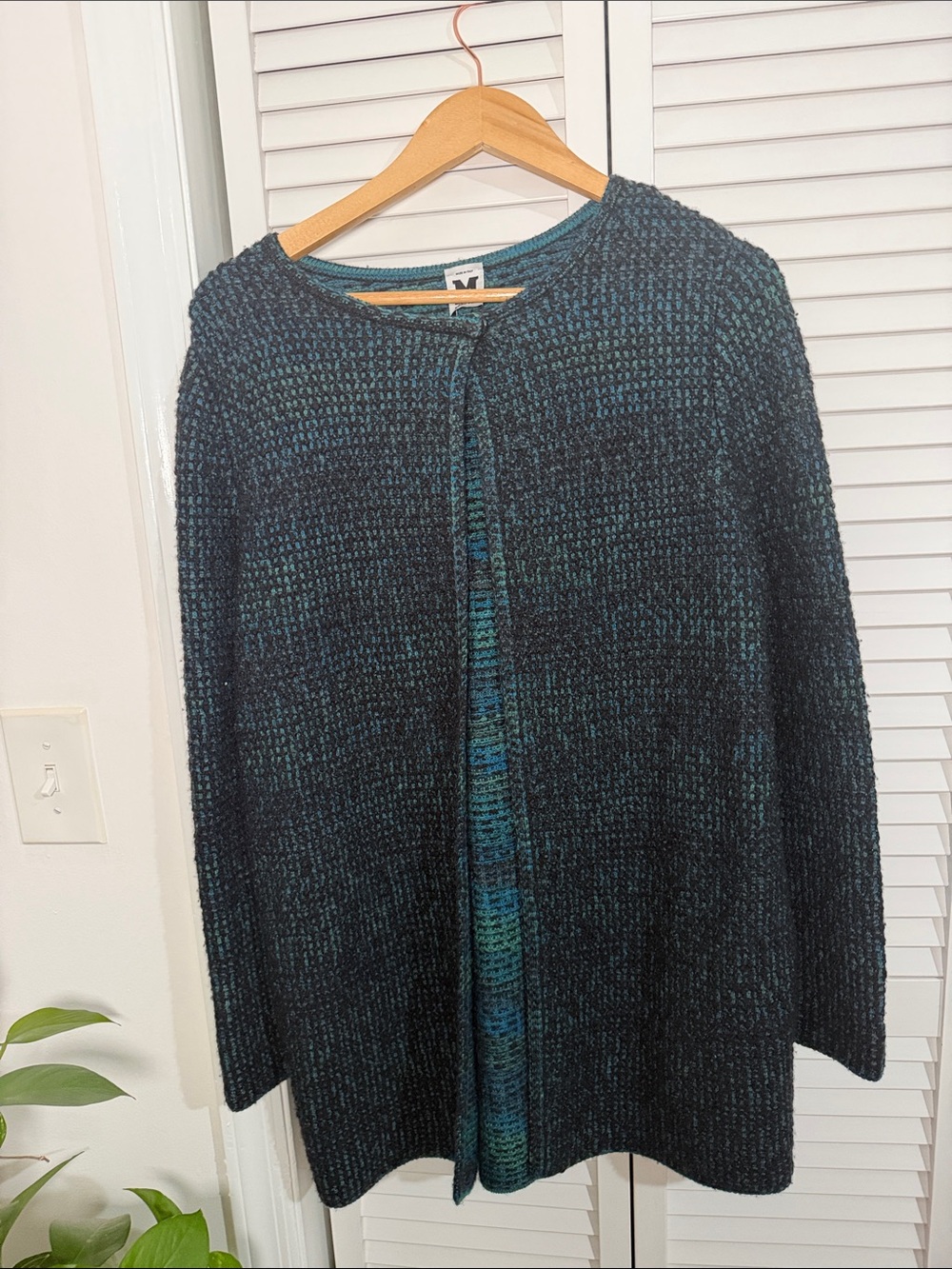 Missoni Teal and Black Knit Cardigan